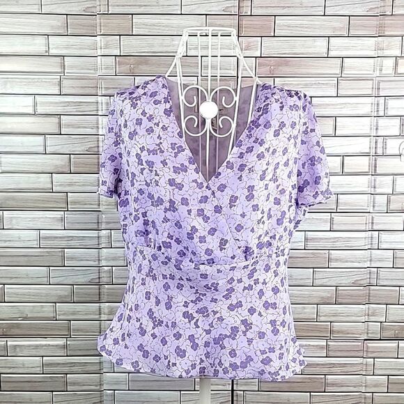 Rena Rowan vintage short sleeved blouse Size 10 - Picture 1 of 11